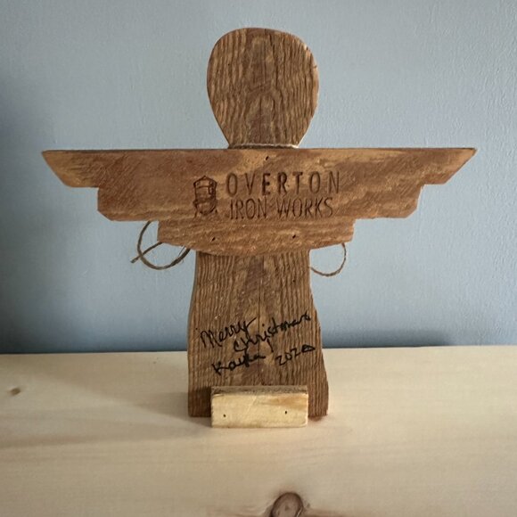 Overton Iron Works | Reclaimed Barnwood Angel | Handmade South Carolina - Picture 3 of 7